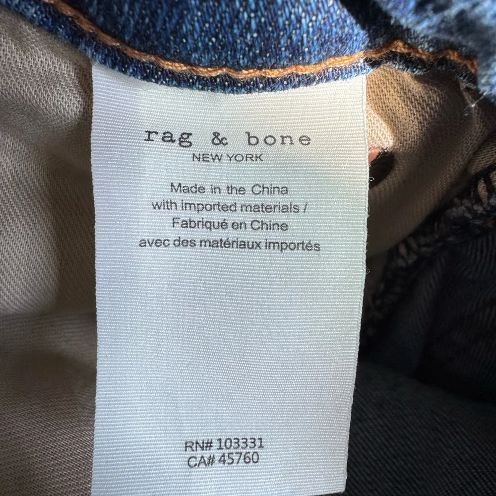 Rag & Bone Cate Mid Rise Skinny Jeans 26 Ankle Pismo Wash